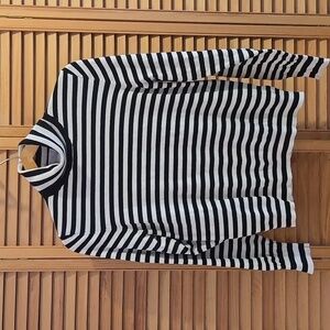 H&M Black and White Striped Sweater